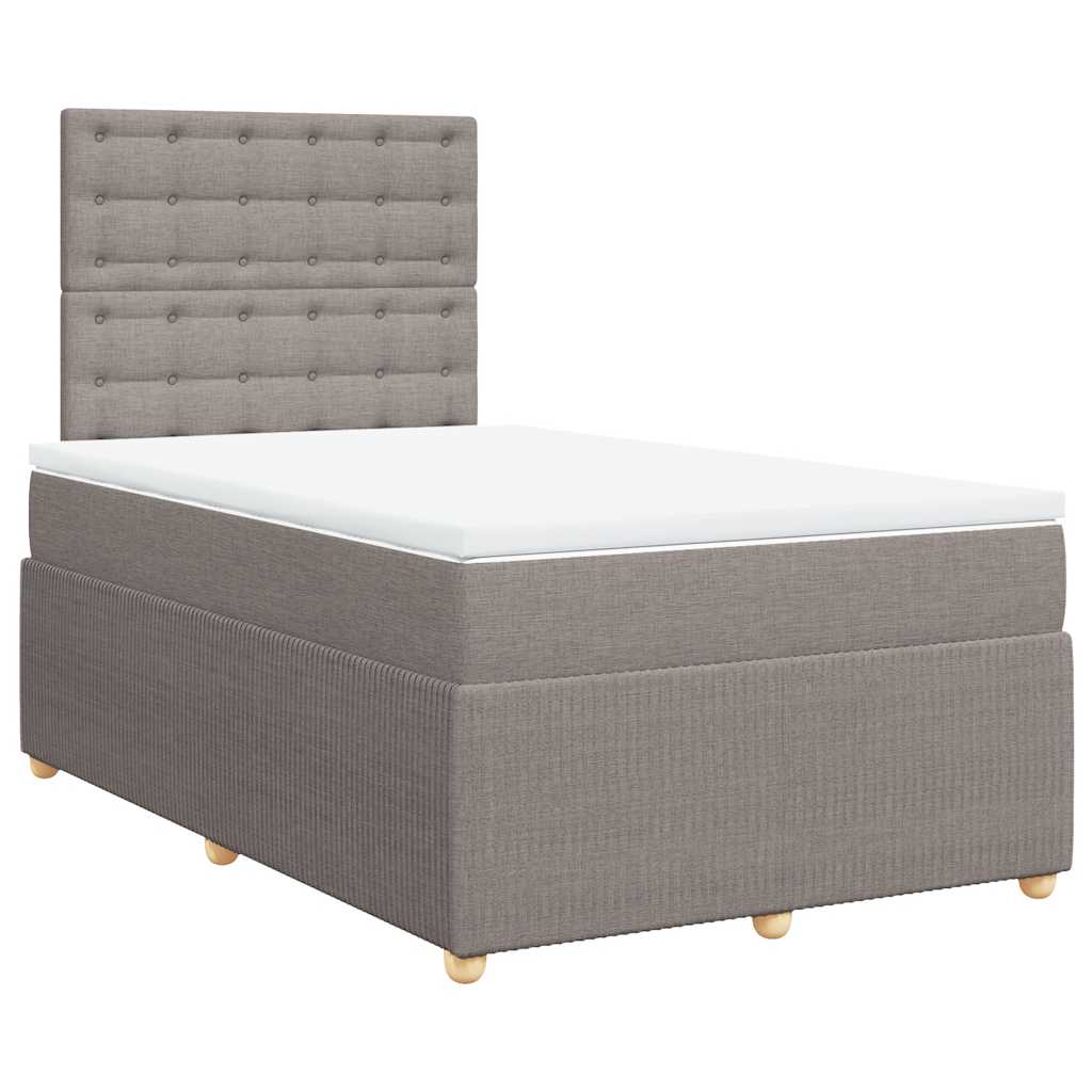 Giroletto a Molle con Materasso Tortora 120x200 cm in Tessuto | homemem39