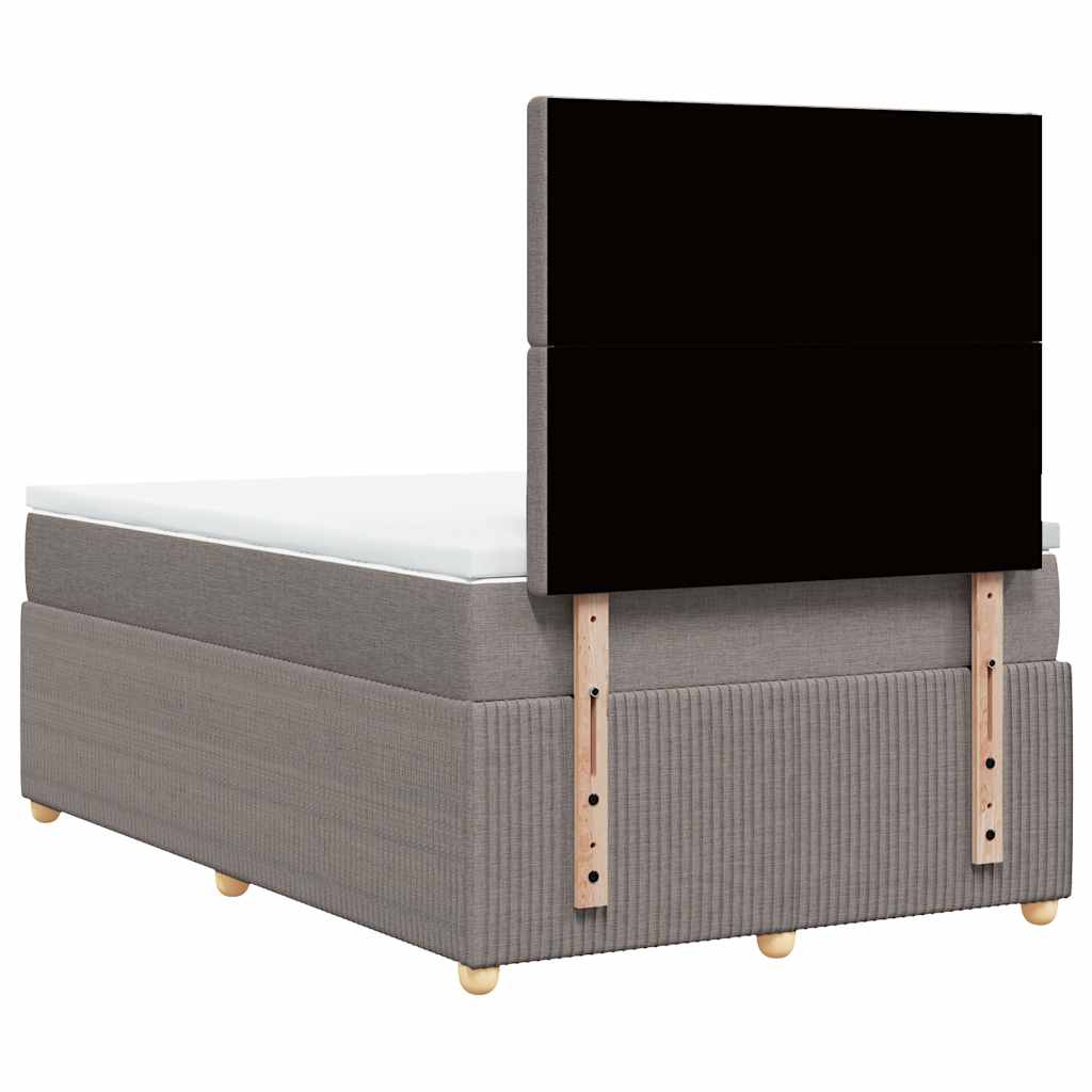Giroletto a Molle con Materasso Tortora 120x200 cm in Tessuto | homemem39