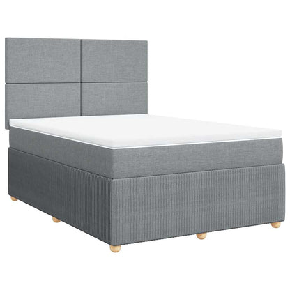 Giroletto a Molle con Materasso Grigio Chiaro 140x190cm Tessuto | homemem39