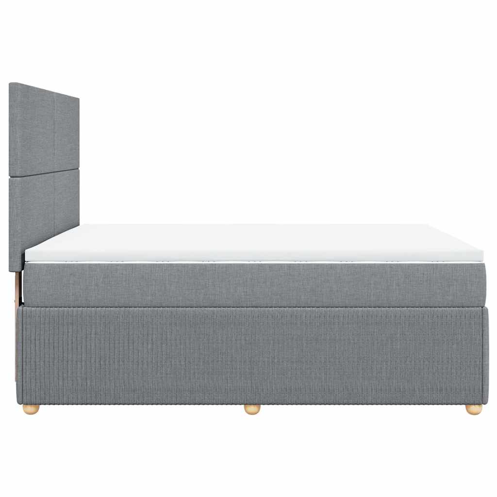 Giroletto a Molle con Materasso Grigio Chiaro 140x190cm Tessuto | homemem39