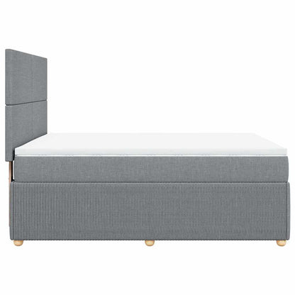 Giroletto a Molle con Materasso Grigio Chiaro 140x190cm Tessuto | homemem39