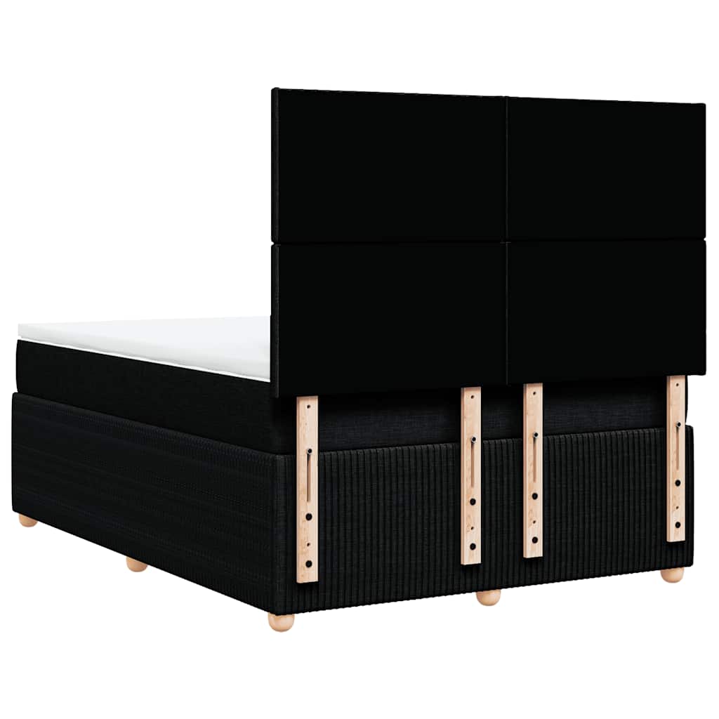 Giroletto a Molle con Materasso Nero 140x190 cm in Tessuto | homemem39