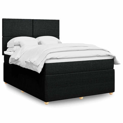 Giroletto a Molle con Materasso Nero 140x190 cm in Tessuto | homemem39