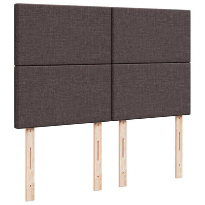 Giroletto a Molle con Materasso Marrone Scuro 140x190cm Tessuto | homemem39