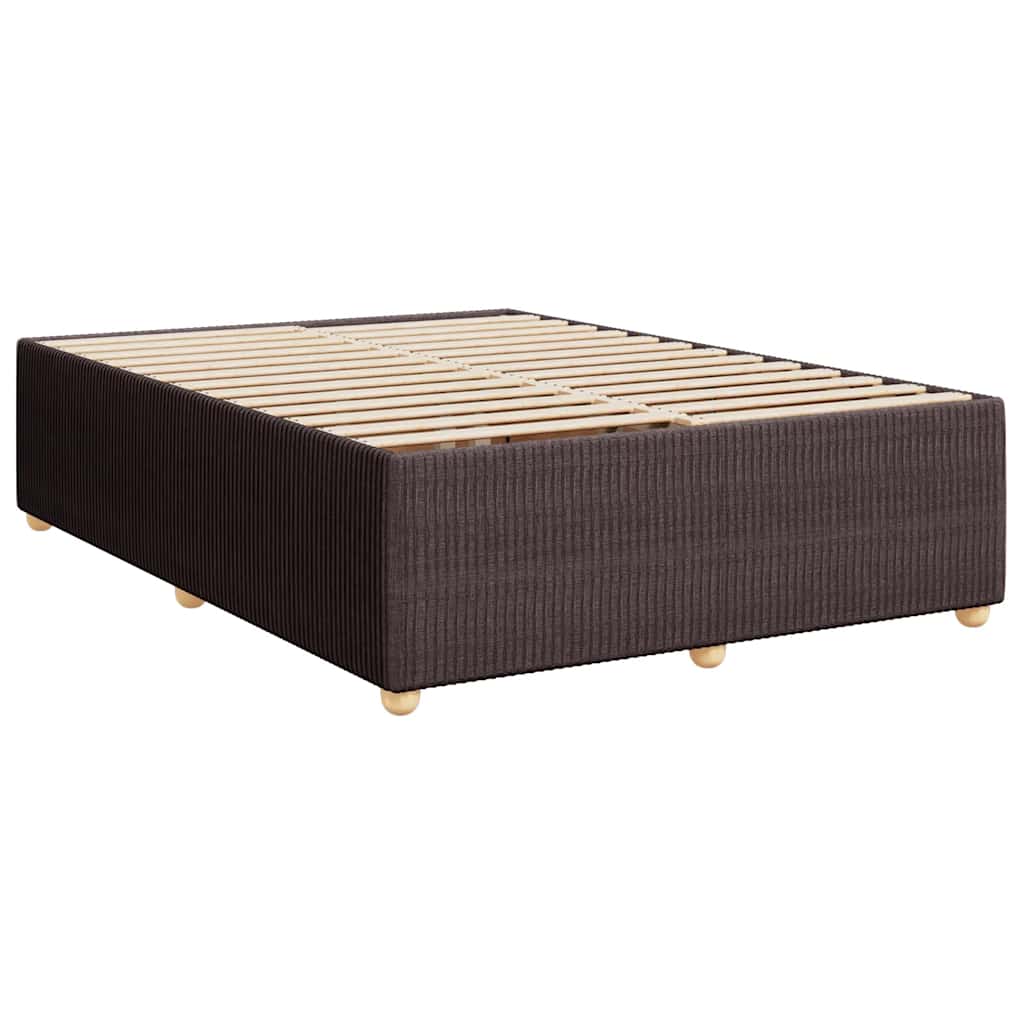 Giroletto a Molle con Materasso Marrone Scuro 140x190cm Tessuto | homemem39