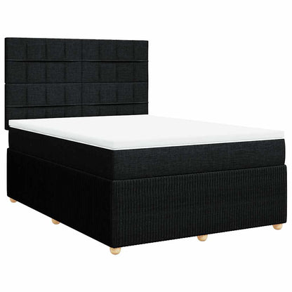 Giroletto a Molle con Materasso Nero 140x190 cm in Tessuto | homemem39
