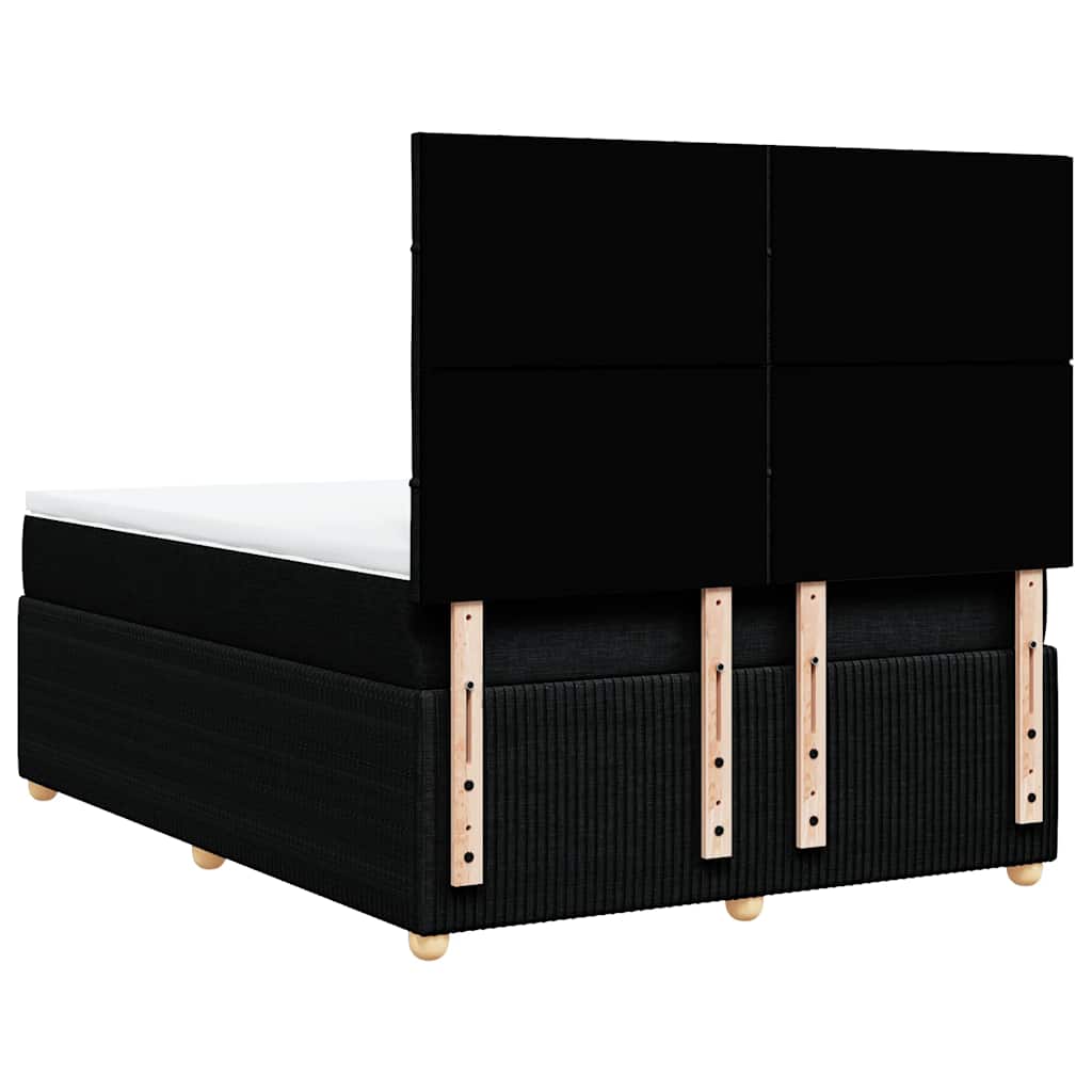 Giroletto a Molle con Materasso Nero 140x190 cm in Tessuto | homemem39