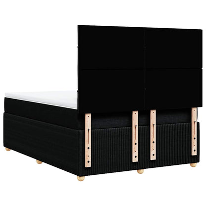 Giroletto a Molle con Materasso Nero 140x190 cm in Tessuto | homemem39
