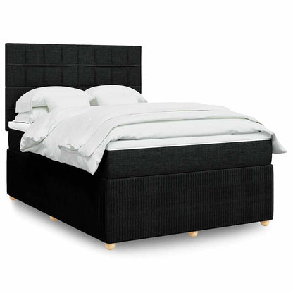 Giroletto a Molle con Materasso Nero 140x190 cm in Tessuto | homemem39