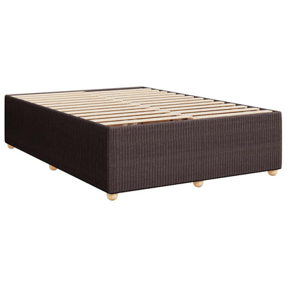 Giroletto a Molle con Materasso Marrone Scuro 140x190cm Tessuto | homemem39