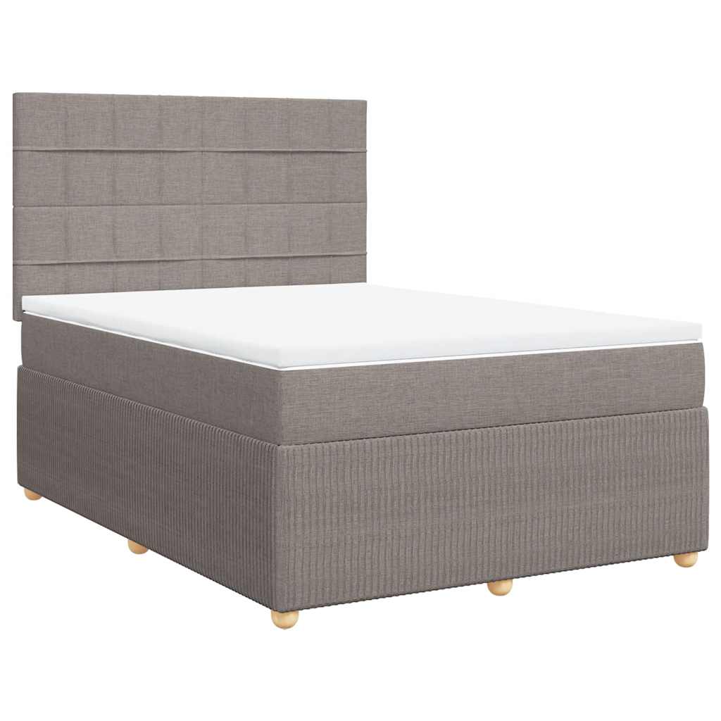 Giroletto a Molle con Materasso Tortora 140x190 cm in Tessuto | homemem39