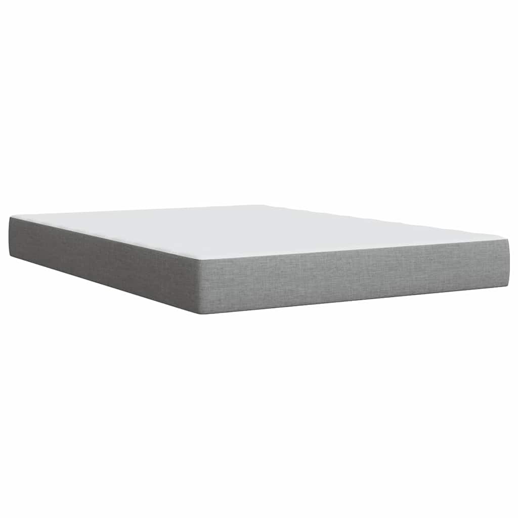 Giroletto a Molle con Materasso Grigio Chiaro 140x190cm Tessuto | homemem39