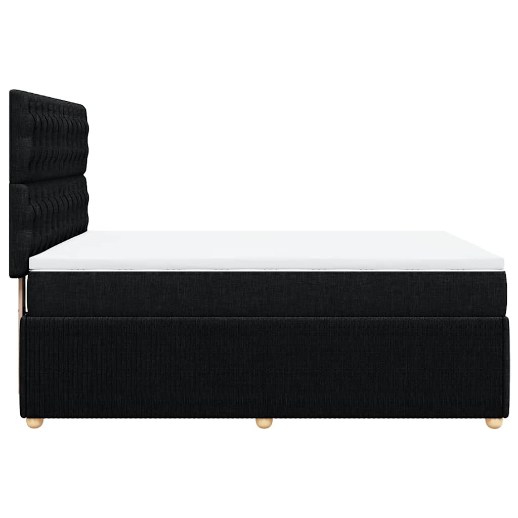 Giroletto a Molle con Materasso Nero 140x190 cm in Tessuto | homemem39