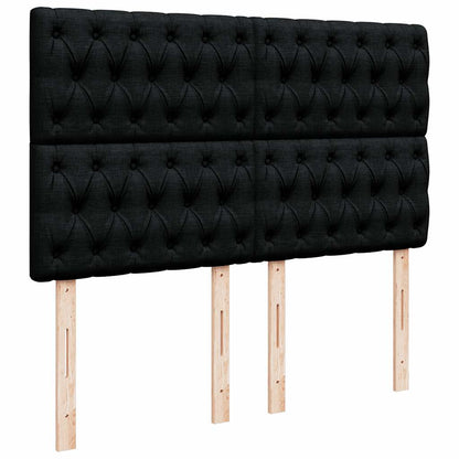Giroletto a Molle con Materasso Nero 140x190 cm in Tessuto | homemem39