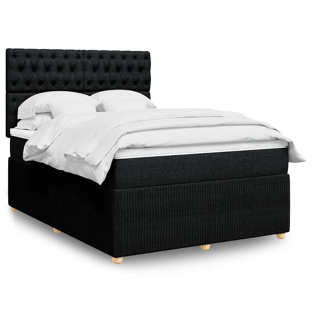Giroletto a Molle con Materasso Nero 140x190 cm in Tessuto | homemem39