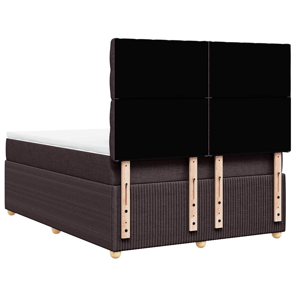 Giroletto a Molle con Materasso Marrone Scuro 140x190cm Tessuto | homemem39