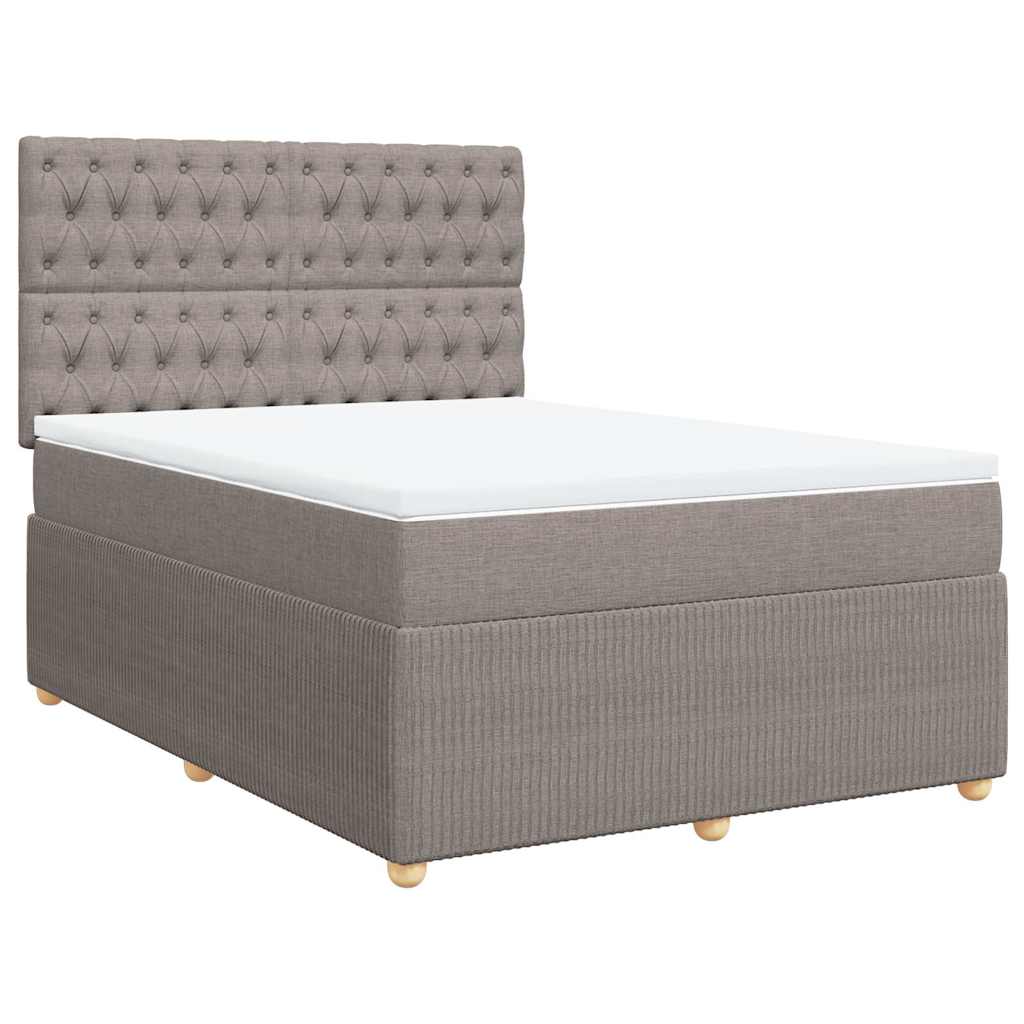 Giroletto a Molle con Materasso Tortora 140x190 cm in Tessuto | homemem39