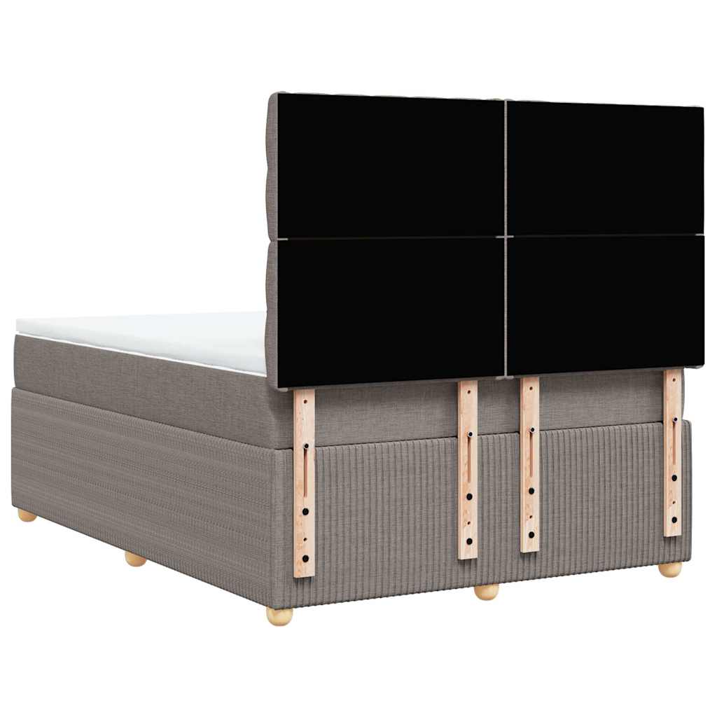 Giroletto a Molle con Materasso Tortora 140x190 cm in Tessuto | homemem39
