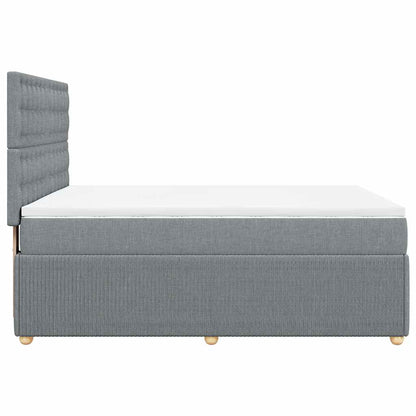 Giroletto a Molle con Materasso Grigio Chiaro 140x190cm Tessuto | homemem39