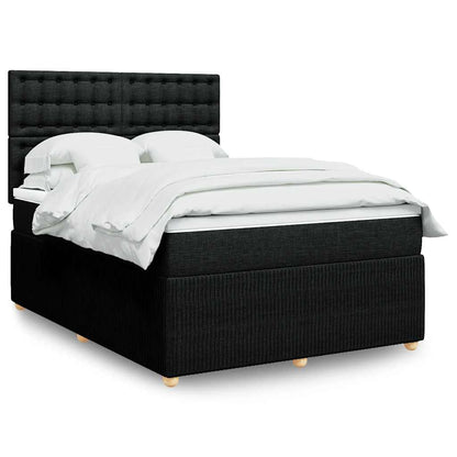 Giroletto a Molle con Materasso Nero 140x190 cm in Tessuto | homemem39
