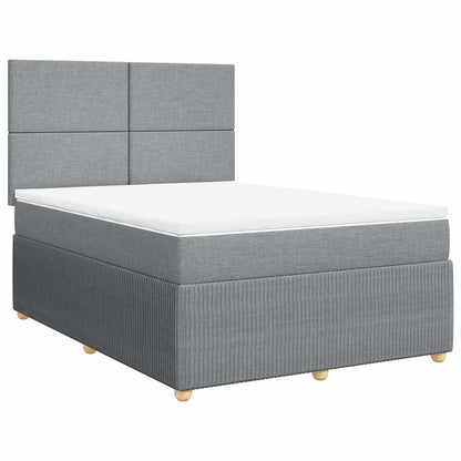 Giroletto a Molle con Materasso Grigio Chiaro 140x200cm Tessuto | homemem39