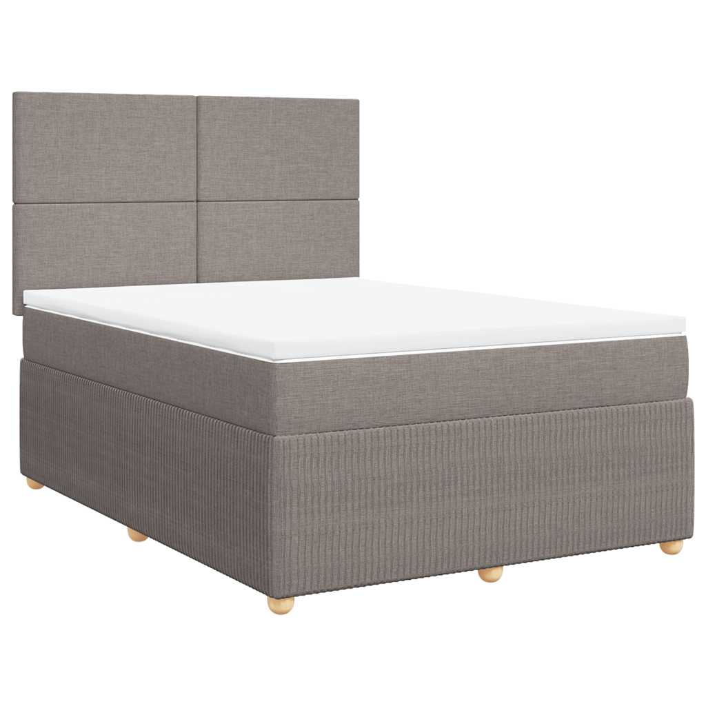 Giroletto a Molle con Materasso Tortora 140x200 cm in Tessuto | homemem39