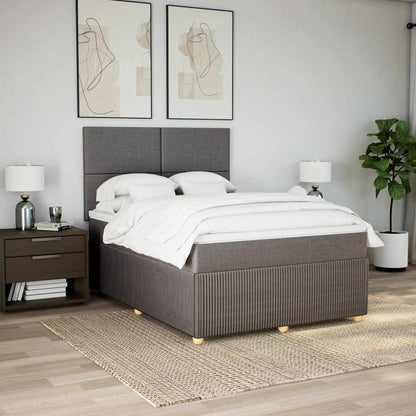 Giroletto a Molle con Materasso Tortora 140x200 cm in Tessuto | homemem39