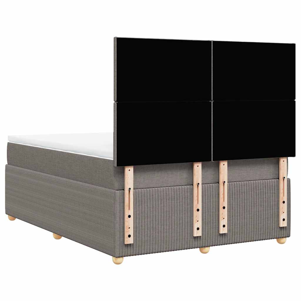 Giroletto a Molle con Materasso Tortora 140x200 cm in Tessuto | homemem39