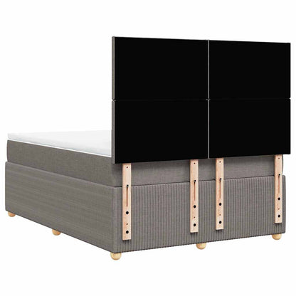 Giroletto a Molle con Materasso Tortora 140x200 cm in Tessuto | homemem39
