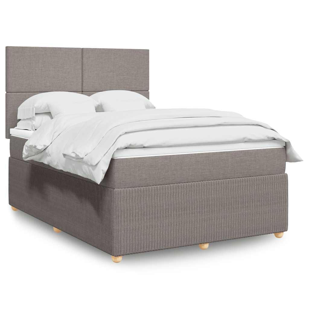 Giroletto a Molle con Materasso Tortora 140x200 cm in Tessuto | homemem39