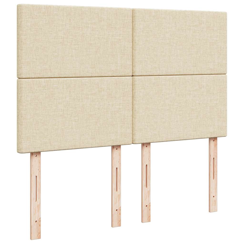 Giroletto a Molle con Materasso Crema 140x200 cm in Tessuto | homemem39