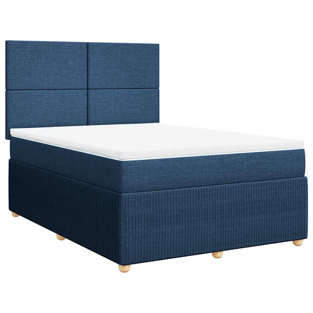 Giroletto a Molle con Materasso Blu 140x200 cm in Tessuto | homemem39