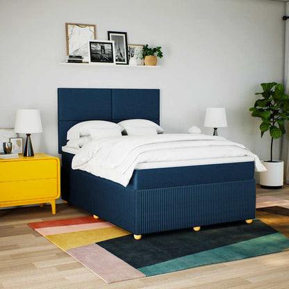 Giroletto a Molle con Materasso Blu 140x200 cm in Tessuto | homemem39