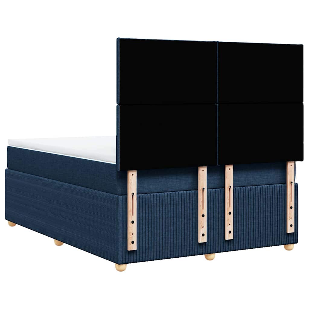Giroletto a Molle con Materasso Blu 140x200 cm in Tessuto | homemem39