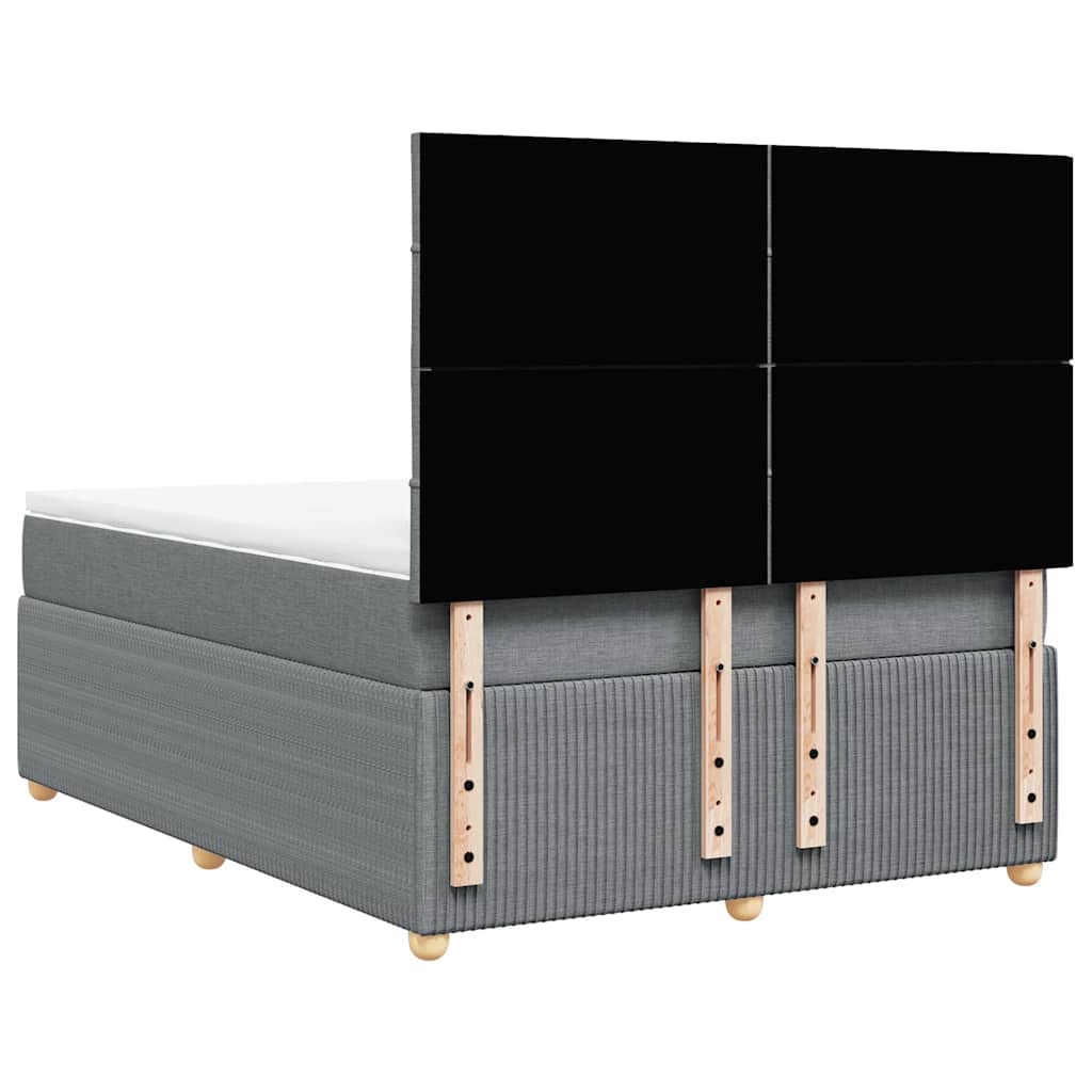 Giroletto a Molle con Materasso Grigio Chiaro 140x200cm Tessuto | homemem39