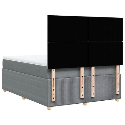 Giroletto a Molle con Materasso Grigio Chiaro 140x200cm Tessuto | homemem39