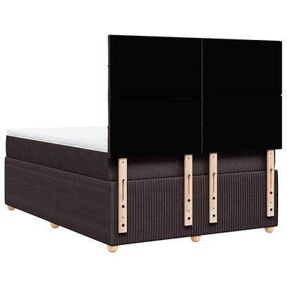 Giroletto a Molle con Materasso Marrone Scuro 140x200cm Tessuto | homemem39