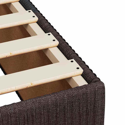 Giroletto a Molle con Materasso Marrone Scuro 140x200cm Tessuto | homemem39
