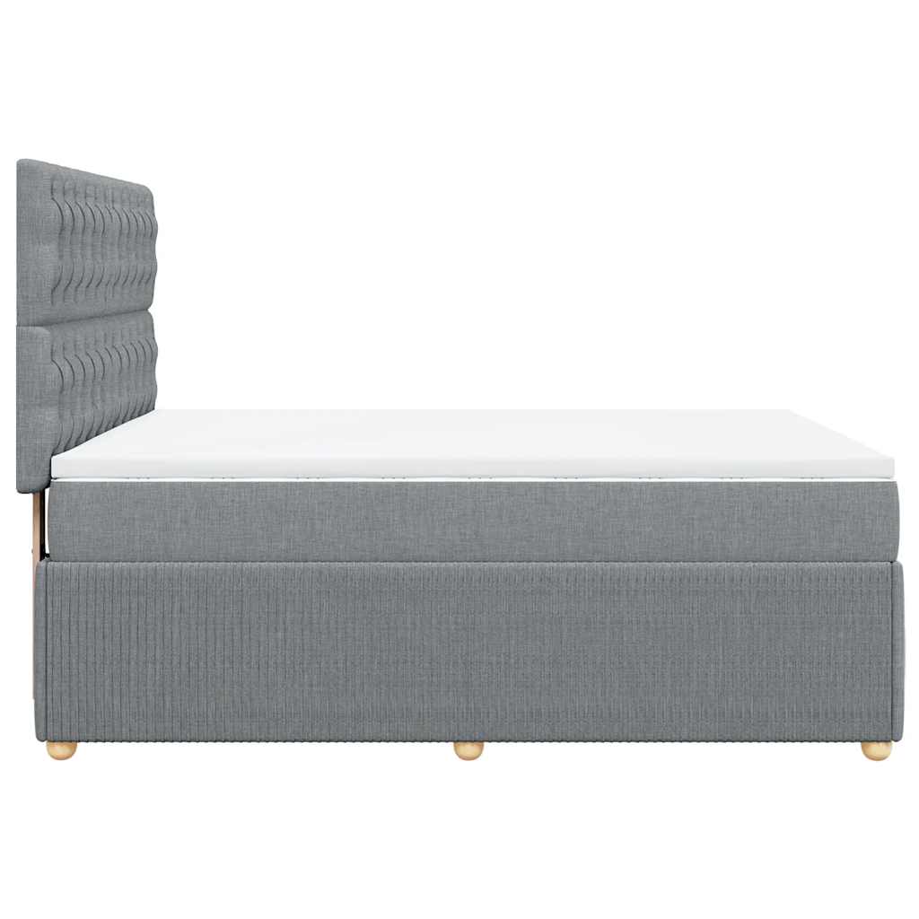 Giroletto a Molle con Materasso Grigio Chiaro 140x200cm Tessuto | homemem39