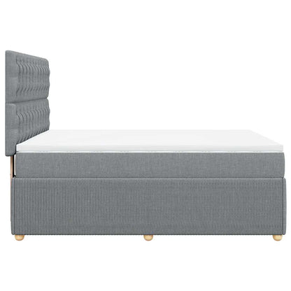 Giroletto a Molle con Materasso Grigio Chiaro 140x200cm Tessuto | homemem39