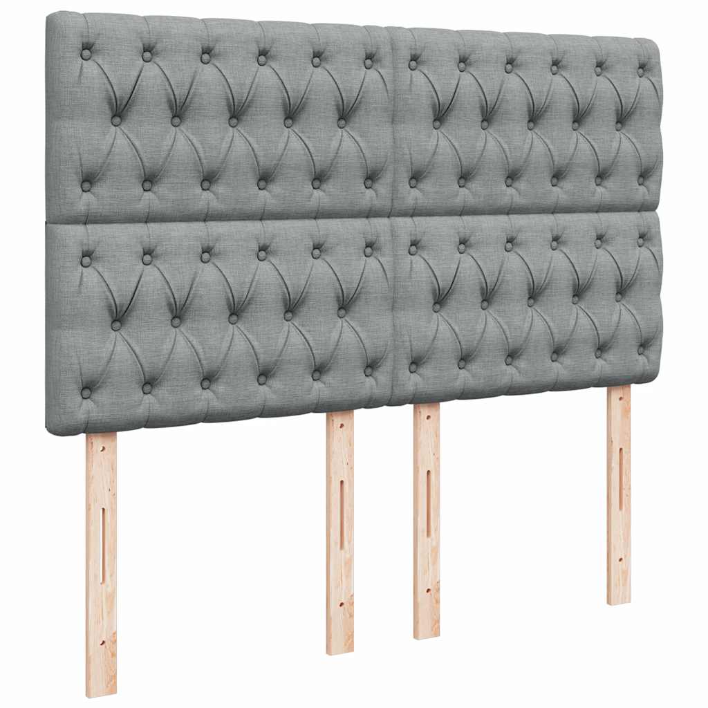 Giroletto a Molle con Materasso Grigio Chiaro 140x200cm Tessuto | homemem39