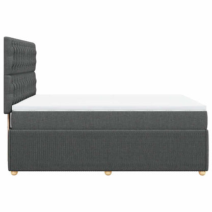 Giroletto a Molle con Materasso Grigio Scuro 140x200cm Tessuto | homemem39