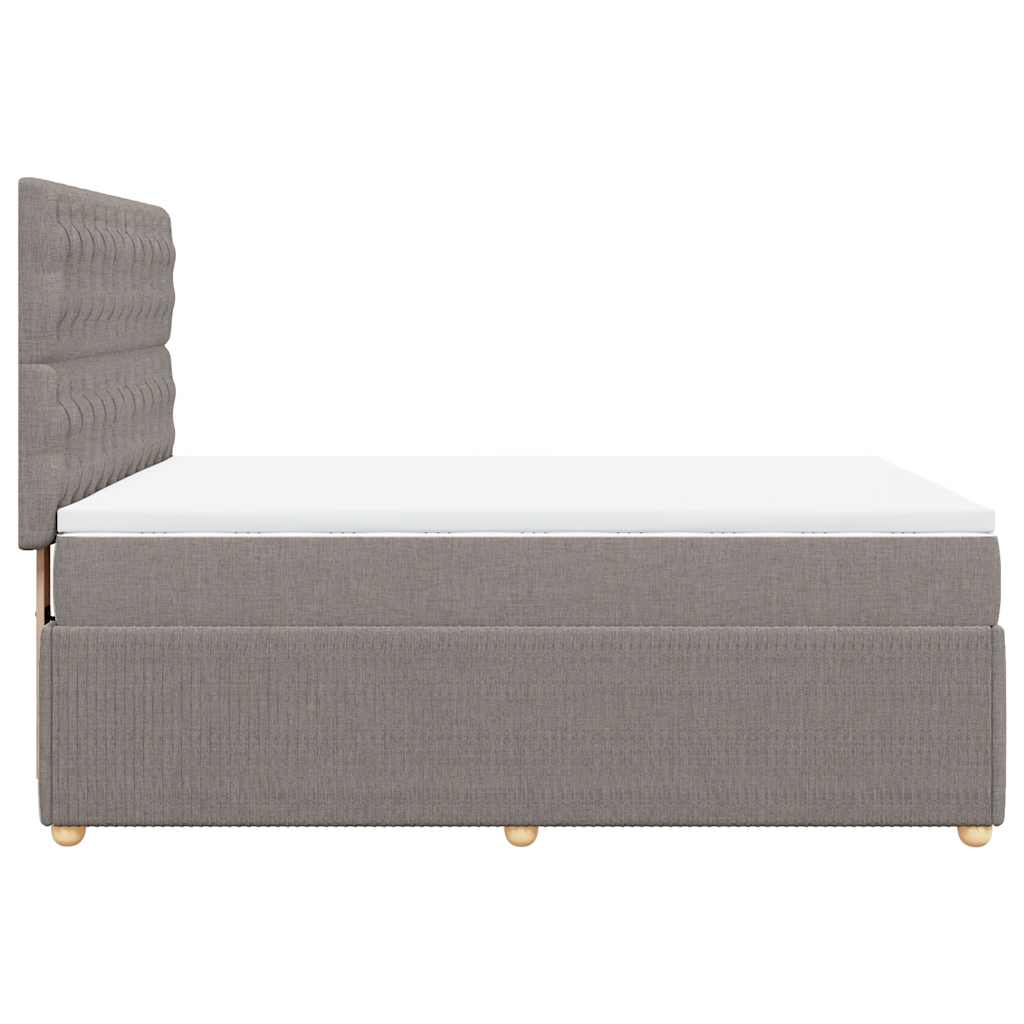 Giroletto a Molle con Materasso Tortora 140x200 cm in Tessuto | homemem39