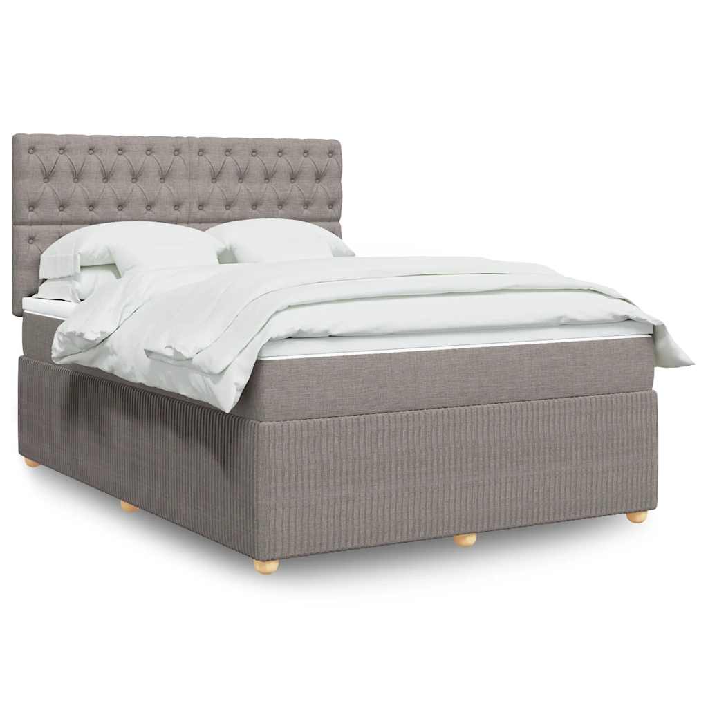 Giroletto a Molle con Materasso Tortora 140x200 cm in Tessuto | homemem39