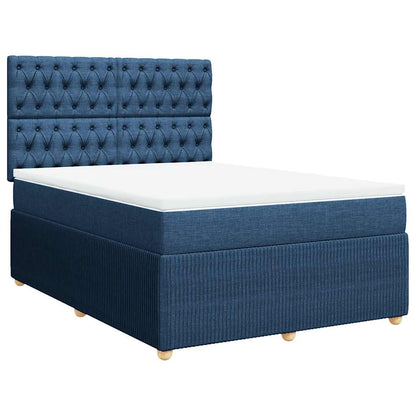 Giroletto a Molle con Materasso Blu 140x200 cm in Tessuto | homemem39