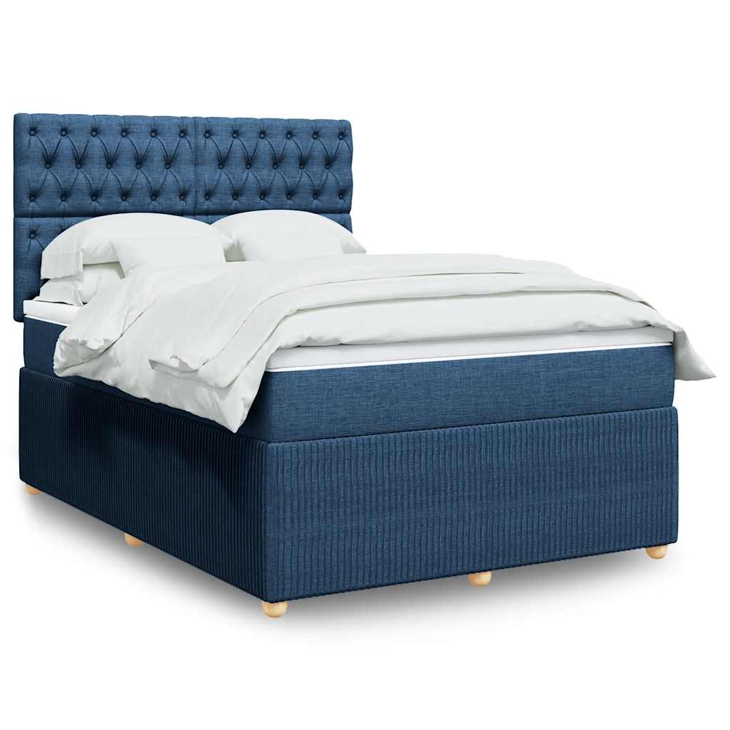 Giroletto a Molle con Materasso Blu 140x200 cm in Tessuto | homemem39