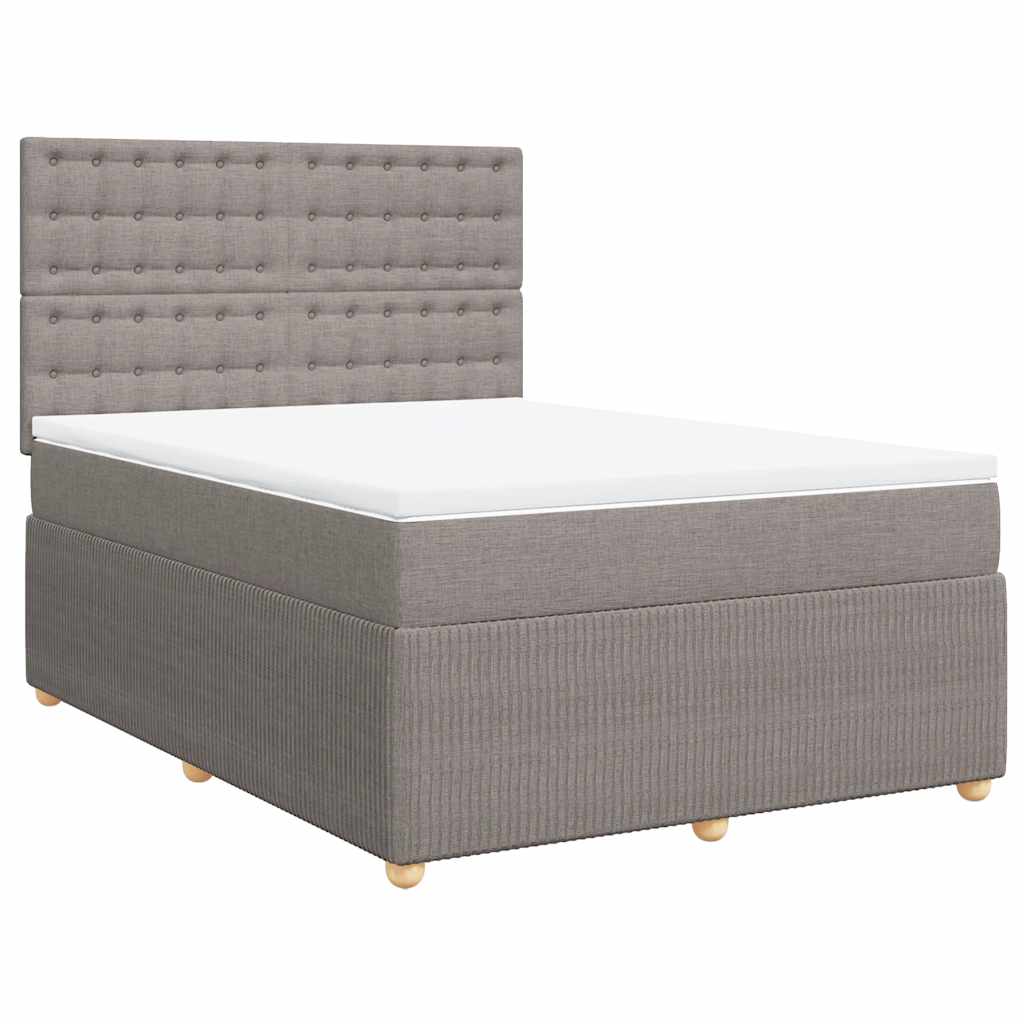 Giroletto a Molle con Materasso Tortora 140x200 cm in Tessuto | homemem39