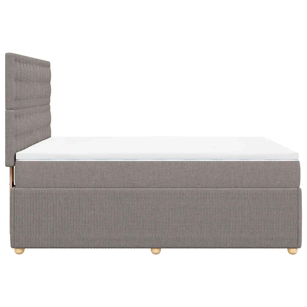 Giroletto a Molle con Materasso Tortora 140x200 cm in Tessuto | homemem39
