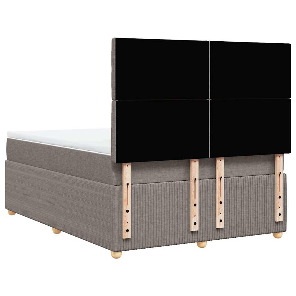 Giroletto a Molle con Materasso Tortora 140x200 cm in Tessuto | homemem39