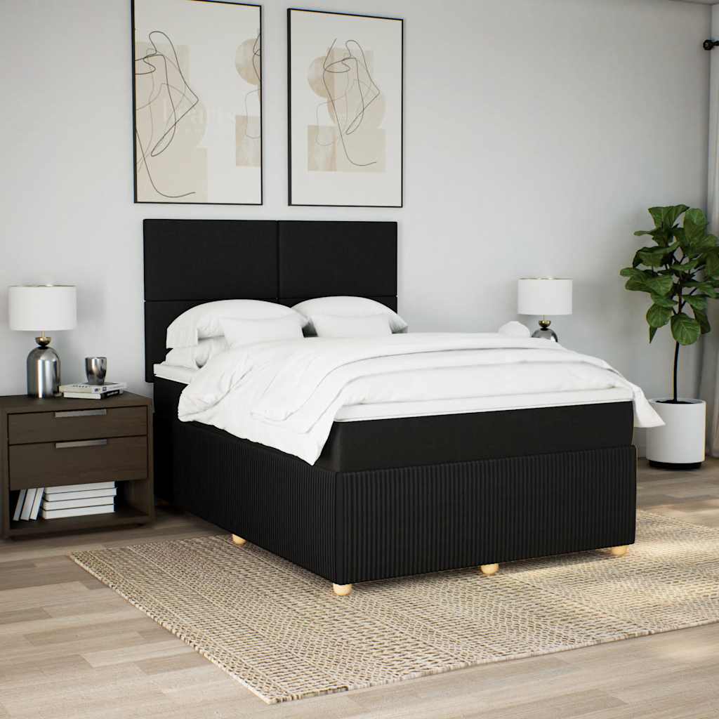 Giroletto a Molle con Materasso Grigio Scuro 160x200 cm Tessuto | homemem39